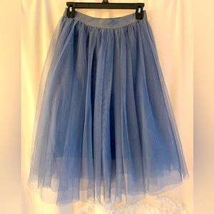 Haute Monde dusty blue tulle skirt size medium